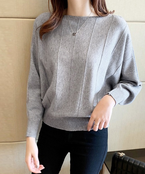 Miniministore(ミニミニストア)の「ニットトップス きれいめ 体型カバー大人(ニット/セーター・レディース・ベージュ/イエロー/モカ/ピンク/レッド/ブラック/オフホワイト/グレー/ブルー・M/L/XL)」の10枚目の写真