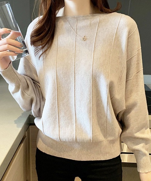 Miniministore(ミニミニストア)の「ニットトップス きれいめ 体型カバー大人(ニット/セーター・レディース・ベージュ/イエロー/モカ/ピンク/レッド/ブラック/オフホワイト/グレー/ブルー・M/L/XL)」の15枚目の写真