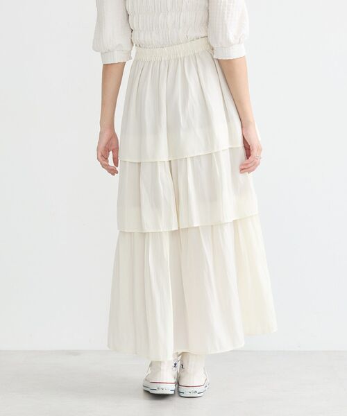 earth music&ecology（アースミュージックアンドエコロジー）の「ティアードスカート（スカート・レディース・ブルー/ブラック/アイボリー・FREE）」の7枚目の写真