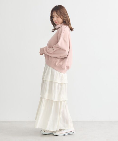 earth music&ecology（アースミュージックアンドエコロジー）の「ティアードスカート（スカート・レディース・ブルー/ブラック/アイボリー・FREE）」の13枚目の写真