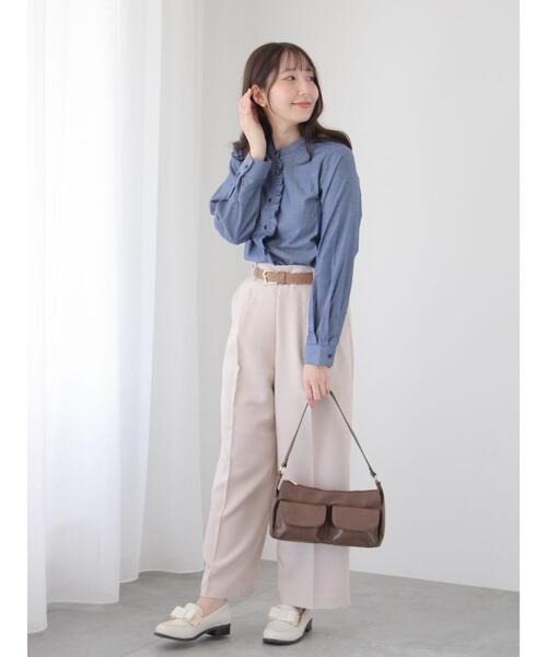 Te chichi TERRASSE（テチチテラス）の「【イージーケア】センタープレスストレートパンツ（その他パンツ・レディース・ベージュ/ネイビー/モカ/ブラック・L/M）」の10枚目の写真