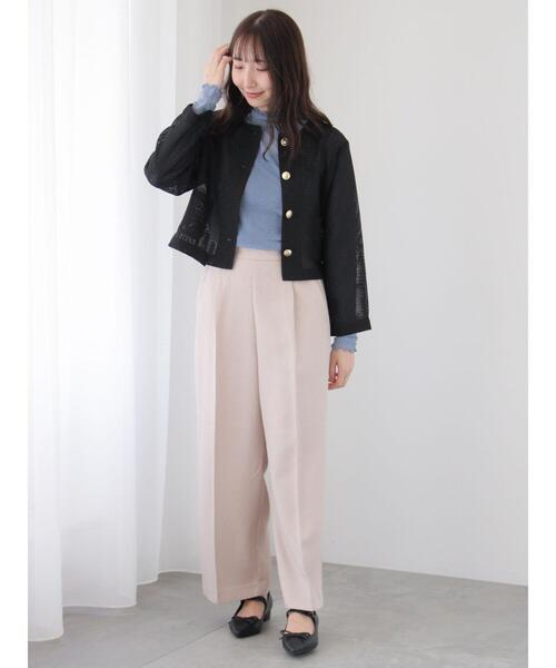 Te chichi TERRASSE（テチチテラス）の「【イージーケア】センタープレスストレートパンツ（その他パンツ・レディース・ベージュ/ネイビー/モカ/ブラック・L/M）」の12枚目の写真