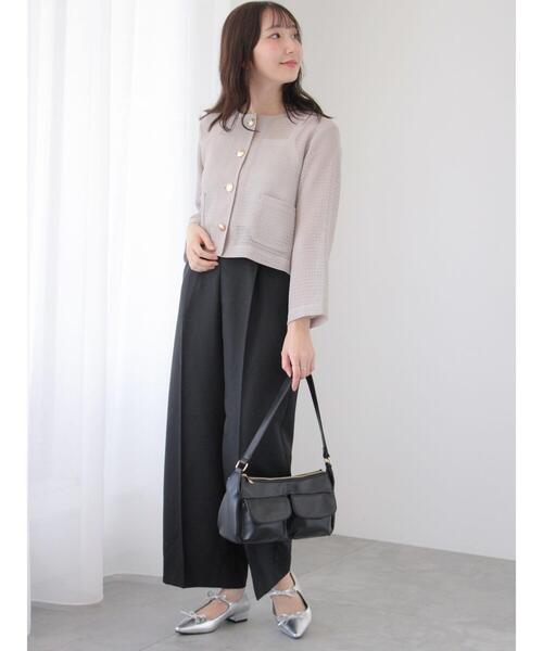 Te chichi TERRASSE（テチチテラス）の「【イージーケア】センタープレスストレートパンツ（その他パンツ・レディース・ベージュ/ネイビー/モカ/ブラック・L/M）」の16枚目の写真