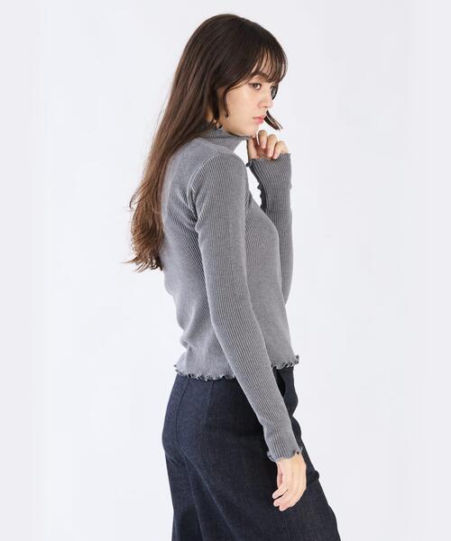 To b. by agnes b.(トゥービーバイアニエスベー)の「WW65 TS ウォームジャージリブタートル(ニット/セーター・レディース・グレー・40/38)」の3枚目の写真
