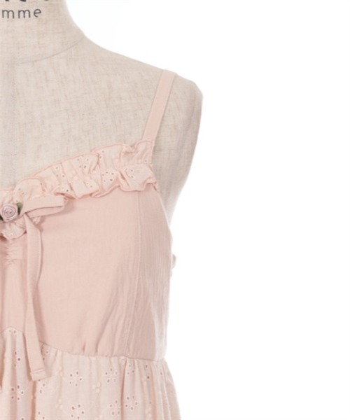 axes femme（アクシーズファム）の「パッチワークキャミワンピース（ワンピース・レディース・ブラック/ホワイト/ピンク・FREE）」の13枚目の写真