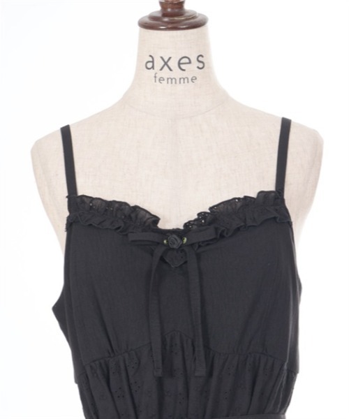 axes femme（アクシーズファム）の「パッチワークキャミワンピース（ワンピース・レディース・ブラック/ホワイト/ピンク・FREE）」の17枚目の写真