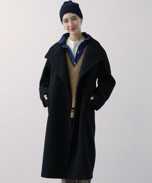 saloon（サルーン）の「SALOON(サルーン)/ウーリーテックスタンドコート（ダウンジャケット/コート・レディース・ブラック/ブルー/グレー系その他・SMALL/MEDIUM）」の12枚目の写真