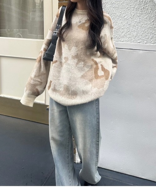 nemne store（ネンネストア）の「【低身長サイズあり】アソートモチーフニット（ニット/セーター・レディース・ブラック/ブラウン/レッド/グリーン/グレー系1/グレー系2/アイボリー系1/アイボリー系2/アイボリー系3/アイボリー系4/ネイビー系1/ネイビー系2・SMALL/MEDIUM）」の7枚目の写真