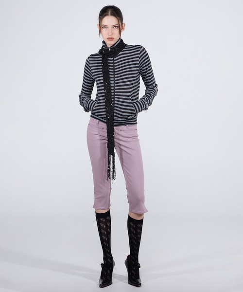 SCULPTOR(スカルプター)の「Light Weight Striped Jersey/ライトウエイトストライプドジャージ(ジャージ・レディース・ブラック/グレー・SMALL/MEDIUM)」の3枚目の写真
