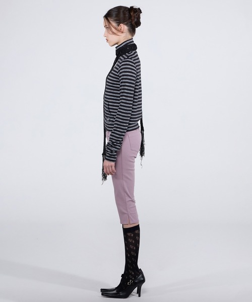 SCULPTOR(スカルプター)の「Light Weight Striped Jersey/ライトウエイトストライプドジャージ(ジャージ・レディース・ブラック/グレー・SMALL/MEDIUM)」の4枚目の写真