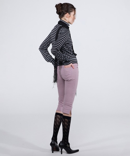 SCULPTOR(スカルプター)の「Light Weight Striped Jersey/ライトウエイトストライプドジャージ(ジャージ・レディース・ブラック/グレー・SMALL/MEDIUM)」の5枚目の写真