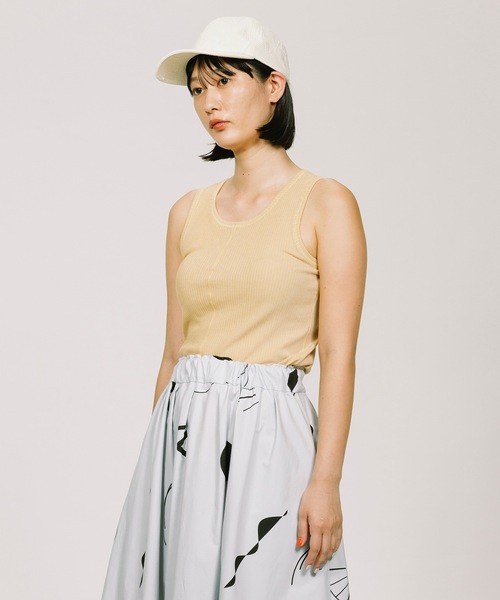sneeuw（スニュウ）の「パネルタンクトップ（タンクトップ・レディース・ブラウン/パープル/オレンジ・ONESIZE）」の3枚目の写真