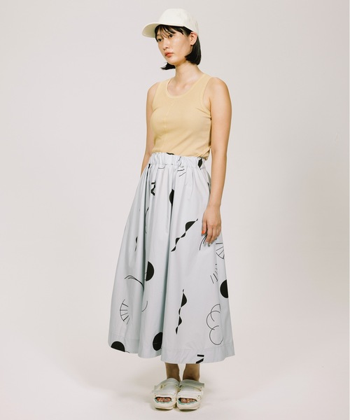 sneeuw（スニュウ）の「パネルタンクトップ（タンクトップ・レディース・ブラウン/パープル/オレンジ・ONESIZE）」の4枚目の写真