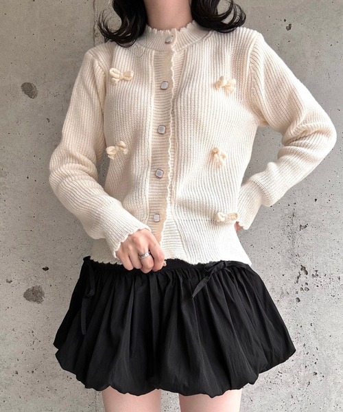 merrylatte（メリーラテ）の「リボンニットカーディガン（ニット/セーター・レディース・ホワイト・FREE）」の16枚目の写真