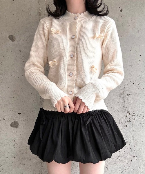 merrylatte（メリーラテ）の「リボンニットカーディガン（ニット/セーター・レディース・ホワイト・FREE）」の17枚目の写真