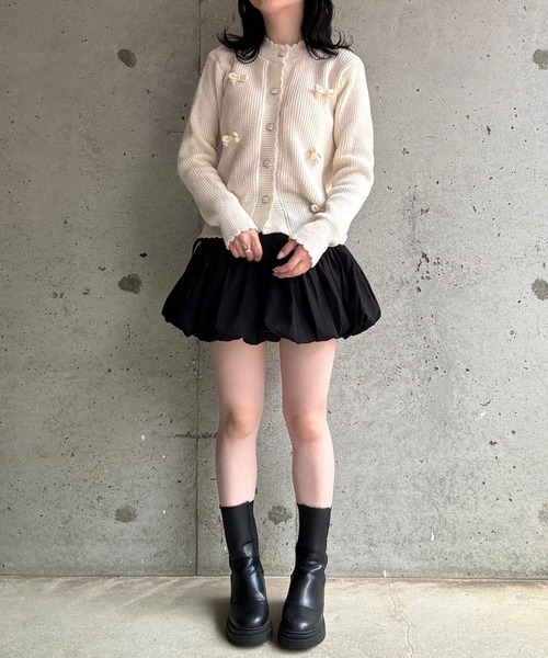 merrylatte（メリーラテ）の「リボンニットカーディガン（ニット/セーター・レディース・ホワイト・FREE）」の21枚目の写真