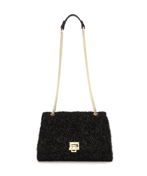 EDIT COLOGNE（エディットコロン）の「ラメツィードショルダーバッグ（ショルダーバッグ・レディース・オフホワイト/ブラック・ﾌﾘ-）」の3枚目の写真