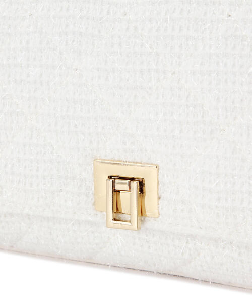 EDIT COLOGNE（エディットコロン）の「ラメツィードショルダーバッグ（ショルダーバッグ・レディース・オフホワイト/ブラック・ﾌﾘ-）」の7枚目の写真