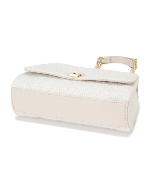 EDIT COLOGNE（エディットコロン）の「ラメツィードショルダーバッグ（ショルダーバッグ・レディース・オフホワイト/ブラック・ﾌﾘ-）」の9枚目の写真