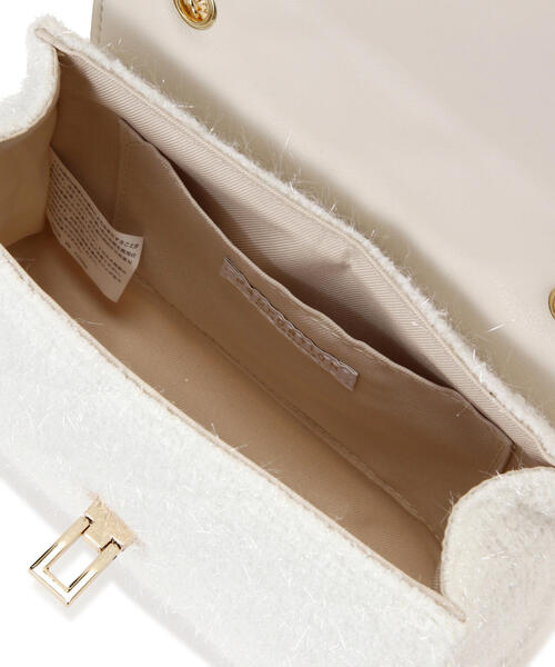 EDIT COLOGNE（エディットコロン）の「ラメツィードショルダーバッグ（ショルダーバッグ・レディース・オフホワイト/ブラック・ﾌﾘ-）」の10枚目の写真