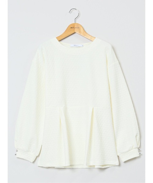 m.f.editorial（エムエフエディトリアル）の「【ペプラム ストレッチ】m.f.エディトリアル レディース ジャガード クルーネック 長袖プルオーバー（Tシャツ/カットソー・レディース・ブラック/ブルー/アイボリー・MEDIUM/LARGE）」の8枚目の写真