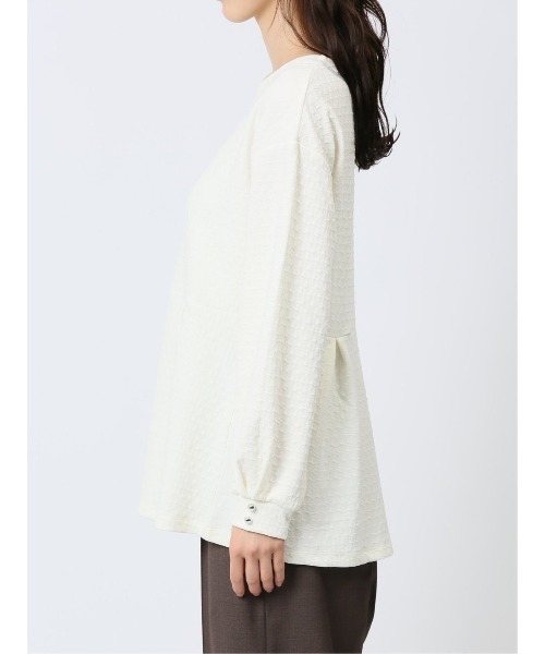 m.f.editorial（エムエフエディトリアル）の「【ペプラム ストレッチ】m.f.エディトリアル レディース ジャガード クルーネック 長袖プルオーバー（Tシャツ/カットソー・レディース・ブラック/ブルー/アイボリー・MEDIUM/LARGE）」の12枚目の写真