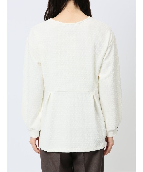 m.f.editorial（エムエフエディトリアル）の「【ペプラム ストレッチ】m.f.エディトリアル レディース ジャガード クルーネック 長袖プルオーバー（Tシャツ/カットソー・レディース・ブラック/ブルー/アイボリー・MEDIUM/LARGE）」の13枚目の写真