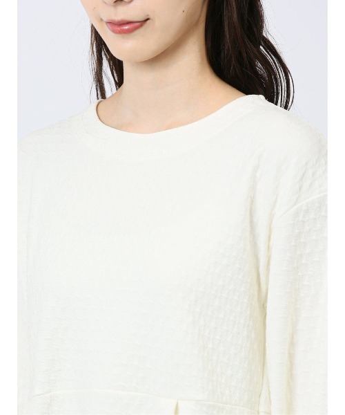 m.f.editorial（エムエフエディトリアル）の「【ペプラム ストレッチ】m.f.エディトリアル レディース ジャガード クルーネック 長袖プルオーバー（Tシャツ/カットソー・レディース・ブラック/ブルー/アイボリー・MEDIUM/LARGE）」の14枚目の写真