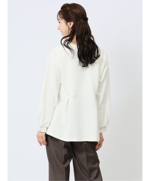 m.f.editorial（エムエフエディトリアル）の「【ペプラム ストレッチ】m.f.エディトリアル レディース ジャガード クルーネック 長袖プルオーバー（Tシャツ/カットソー・レディース・ブラック/ブルー/アイボリー・MEDIUM/LARGE）」の17枚目の写真