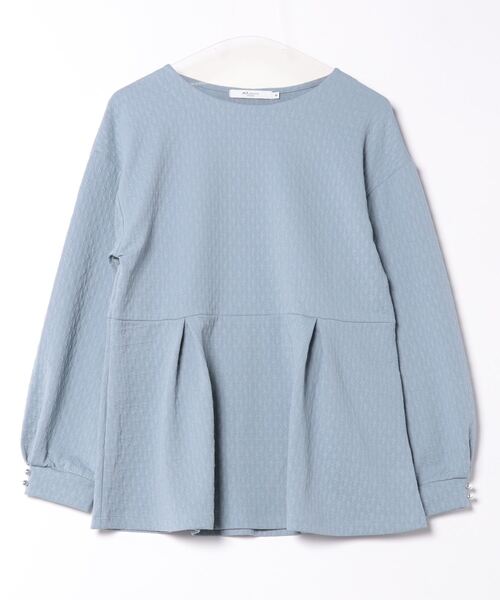 m.f.editorial（エムエフエディトリアル）の「【ペプラム ストレッチ】m.f.エディトリアル レディース ジャガード クルーネック 長袖プルオーバー（Tシャツ/カットソー・レディース・ブラック/ブルー/アイボリー・MEDIUM/LARGE）」の20枚目の写真