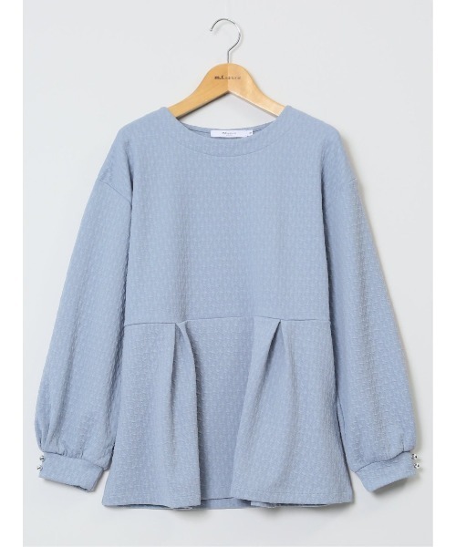m.f.editorial（エムエフエディトリアル）の「【ペプラム ストレッチ】m.f.エディトリアル レディース ジャガード クルーネック 長袖プルオーバー（Tシャツ/カットソー・レディース・ブラック/ブルー/アイボリー・MEDIUM/LARGE）」の21枚目の写真