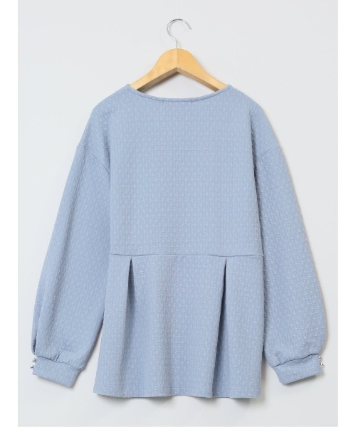 m.f.editorial（エムエフエディトリアル）の「【ペプラム ストレッチ】m.f.エディトリアル レディース ジャガード クルーネック 長袖プルオーバー（Tシャツ/カットソー・レディース・ブラック/ブルー/アイボリー・MEDIUM/LARGE）」の22枚目の写真