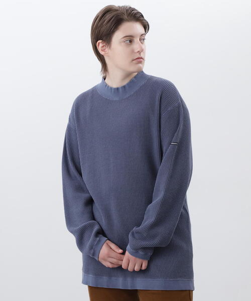 MANASTASH(マナスタッシュ)の「MANASTASH/マナスタッシュ/HEAVY SNUG THERMAL MOCK NECK(Tシャツ/カットソー・メンズ・オリーブ系/ホワイト/ブラック/ネイビー・M/XL/L/S)」の4枚目の写真