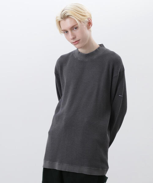MANASTASH(マナスタッシュ)の「MANASTASH/マナスタッシュ/HEAVY SNUG THERMAL MOCK NECK(Tシャツ/カットソー・メンズ・オリーブ系/ホワイト/ブラック/ネイビー・M/XL/L/S)」の3枚目の写真