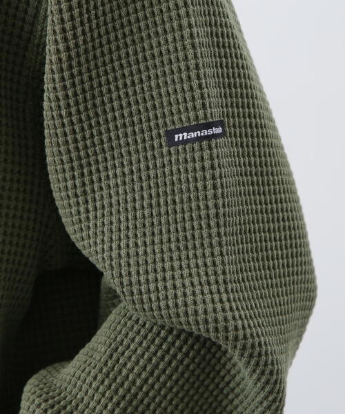 MANASTASH(マナスタッシュ)の「MANASTASH/マナスタッシュ/HEAVY SNUG THERMAL MOCK NECK(Tシャツ/カットソー・メンズ・オリーブ系/ホワイト/ブラック/ネイビー・M/XL/L/S)」の6枚目の写真