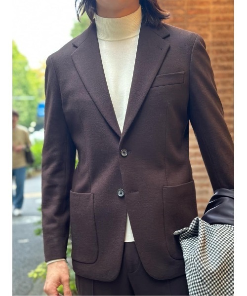 ESTNATION / ウールジャージー 2パッチポケットセットアップジャケット