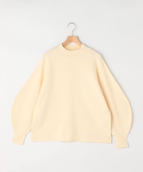 MICO COULIER（ミコクリエ）の「ウォッシャブルバナナスリーブハイネックプルオーバー（ニット/セーター・レディース・レッド/キナリ/ライトグリーン・38）」の2枚目の写真