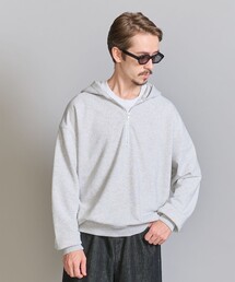 パウダーウォッシュ リラックス ハーフ ジップ フーディ