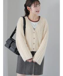 ehka sopo | プレート付Vネックカーディガン(カーディガン/ボレロ)