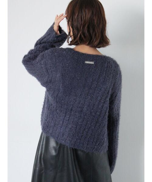 ehka sopo（エヘカソポ）の「プレート付Vネックカーディガン（カーディガン/ボレロ・レディース・ピンク/キナリ/ネイビー・F）」の6枚目の写真