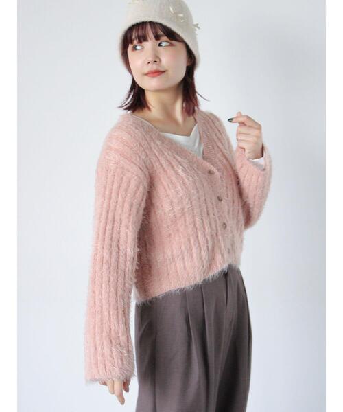 ehka sopo（エヘカソポ）の「プレート付Vネックカーディガン（カーディガン/ボレロ・レディース・ピンク/キナリ/ネイビー・F）」の20枚目の写真