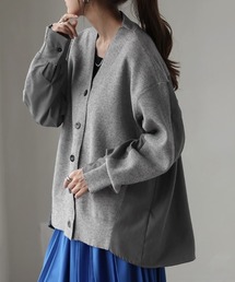 「 ニット × シャツ 」カーディガン