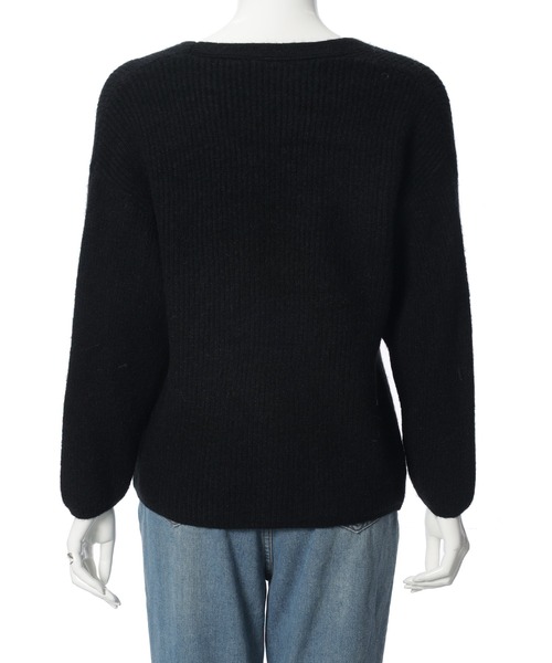 Edit Sheen（エディットシーン）の「Vネックニットカーディガン（カーディガン/ボレロ・レディース・ブラック/アイボリー・M）」の20枚目の写真