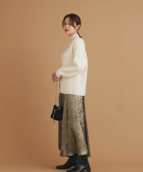 Edit Sheen（エディットシーン）の「Vネックニットカーディガン（カーディガン/ボレロ・レディース・ブラック/アイボリー・M）」の12枚目の写真