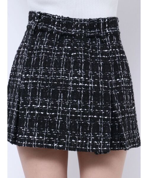 GYDA(ジェイダ)の「TWEEDタックプリーツスカートライクショートパンツ【SETUP着用可】(スカート・レディース・オフホワイト/ブラック・FREE)」の15枚目の写真