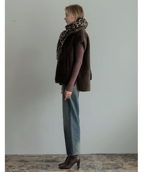 2024-25 WINTER COLLECTION]スタンドカラーボアベスト（ダウン