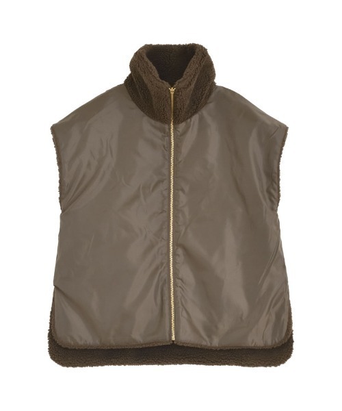 2024-25 WINTER COLLECTION]スタンドカラーボアベスト（ダウンベスト