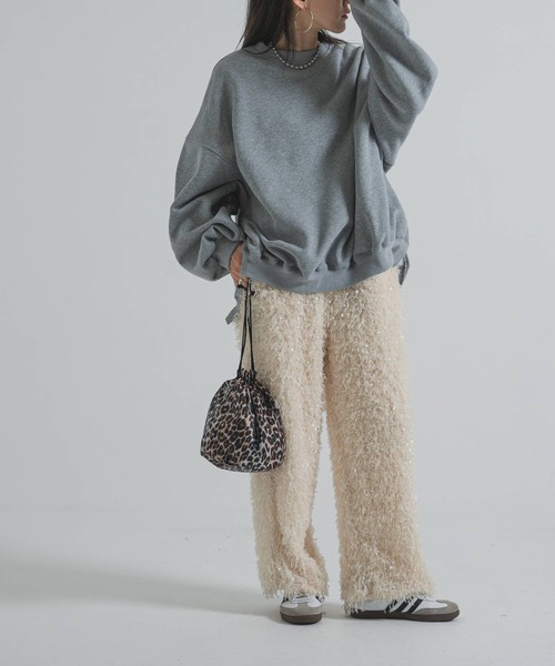 bohmal（ボマール）の「フェザーフリンジパンツ（その他パンツ・レディース・アイボリー/ブラック・FREE）」の12枚目の写真