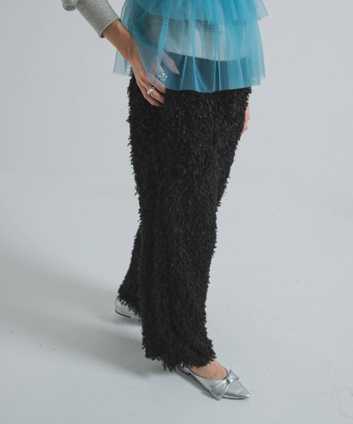 bohmal（ボマール）の「フェザーフリンジパンツ（その他パンツ・レディース・アイボリー/ブラック・FREE）」の14枚目の写真