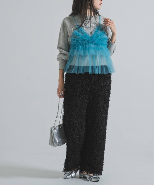 bohmal（ボマール）の「フェザーフリンジパンツ（その他パンツ・レディース・アイボリー/ブラック・FREE）」の15枚目の写真